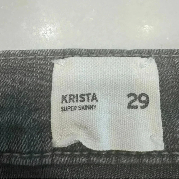 Hudson Krista Super skinny women’s jeans medium rise light wash gray size 29 - Picture 10 of 12